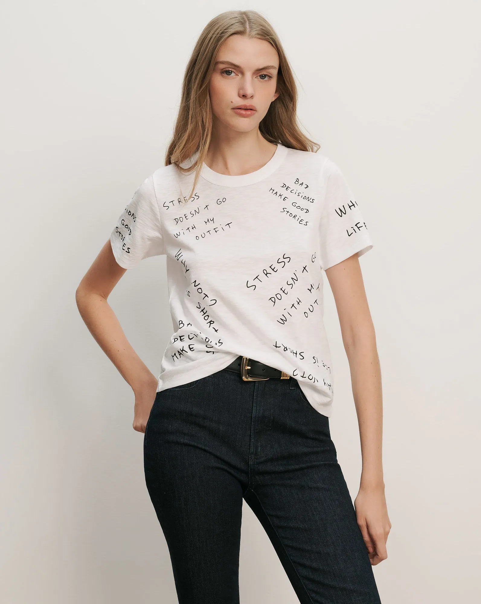 Carla Printed Crewneck T-Shirt sold by Ulla Johnson