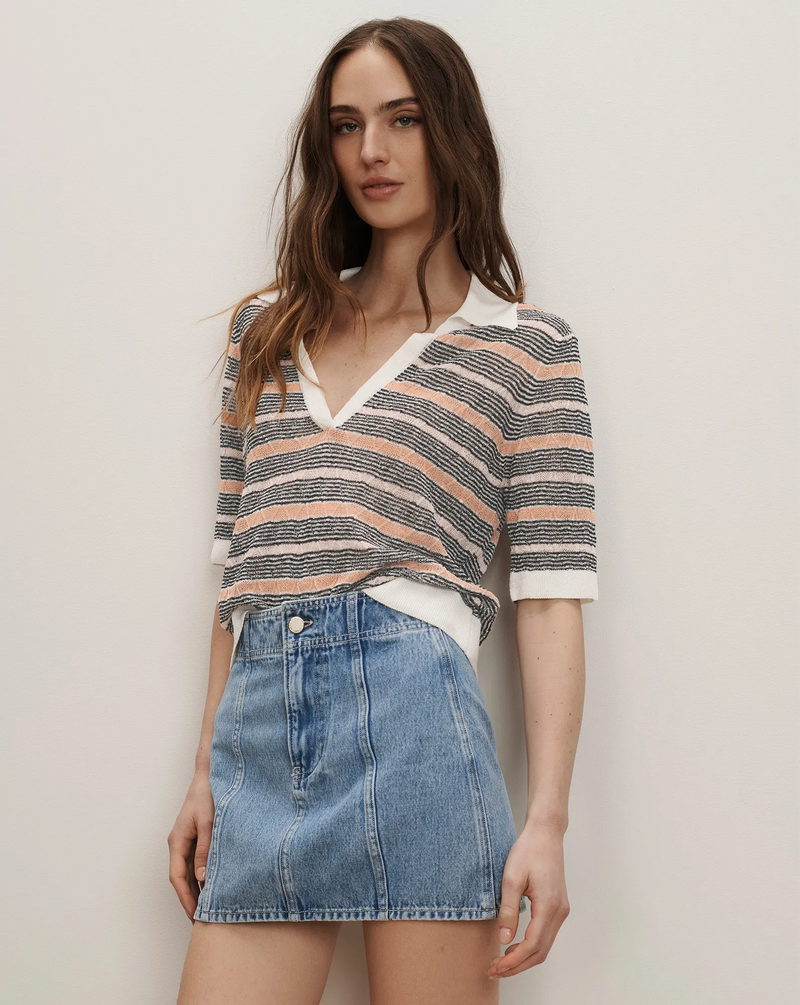 Marquita Denim Mini Skirt sold by Ulla Johnson