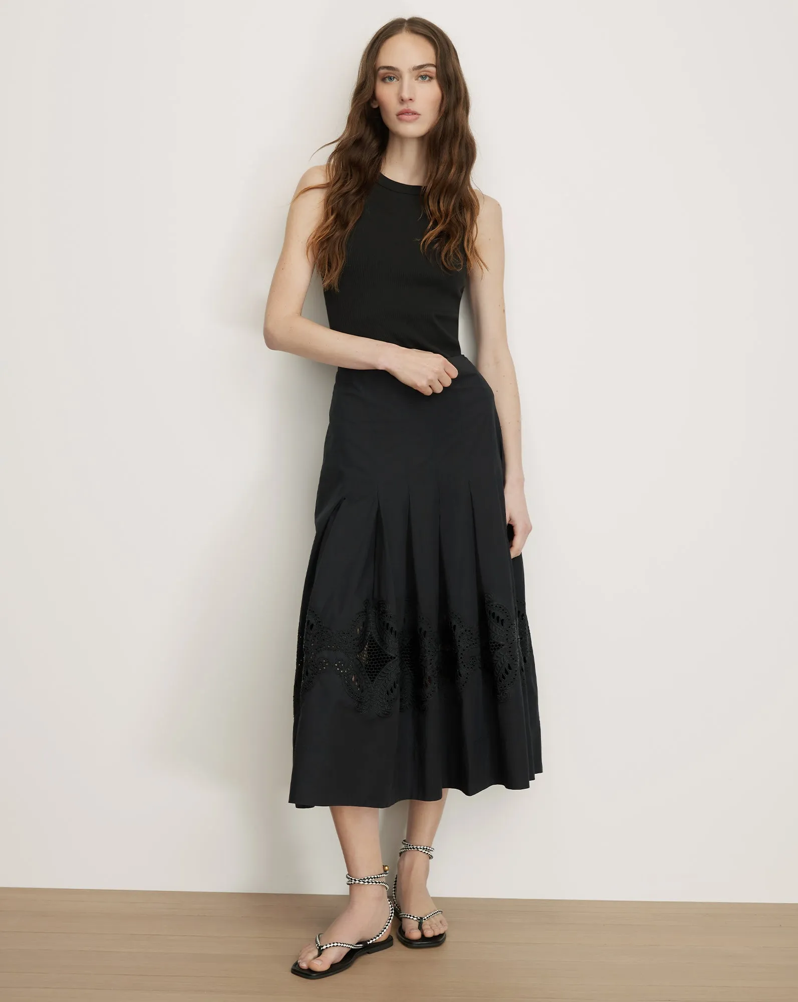 Fynnley Embroidered Midi Skirt sold by Ulla Johnson