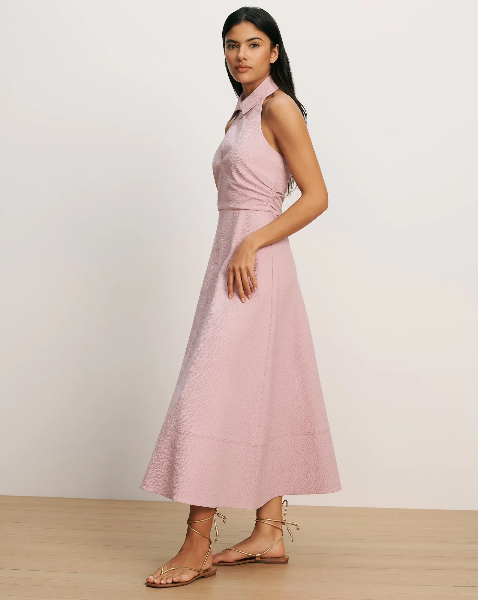Mackey Seersucker Halter Midi Dress sold by Ulla Johnson product image thumbnail 2
