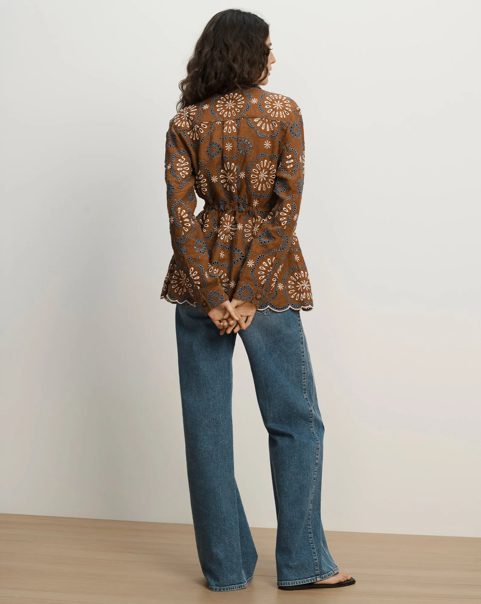 Kiki Linen Eyelet Jacket sold by Ulla Johnson product image thumbnail 4