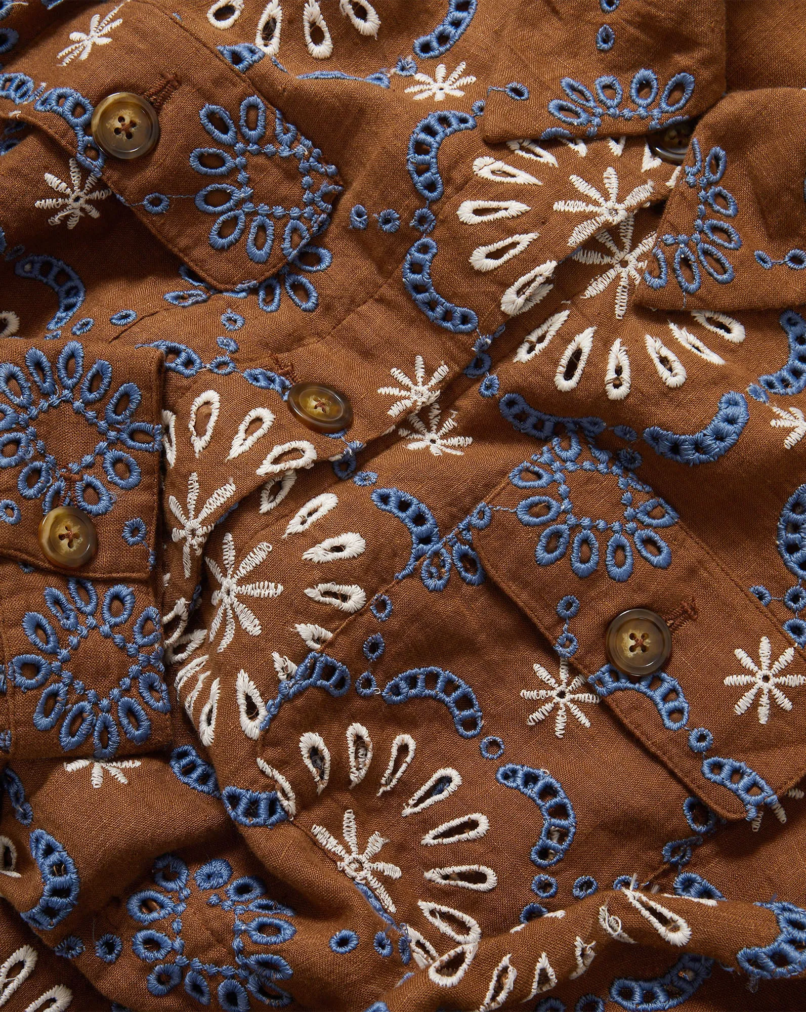 Kiki Linen Eyelet Jacket sold by Ulla Johnson product image thumbnail 3