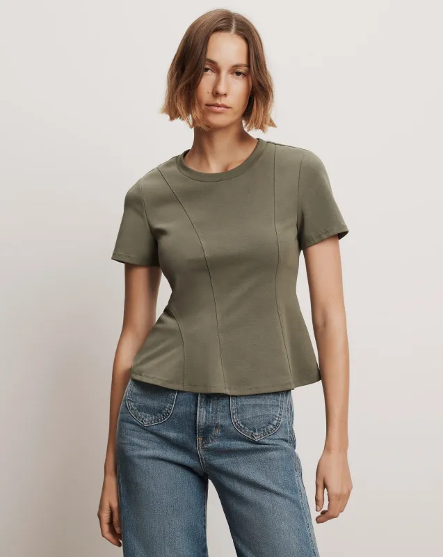 Syverin Peplum T-Shirt made by Veronica Beard
