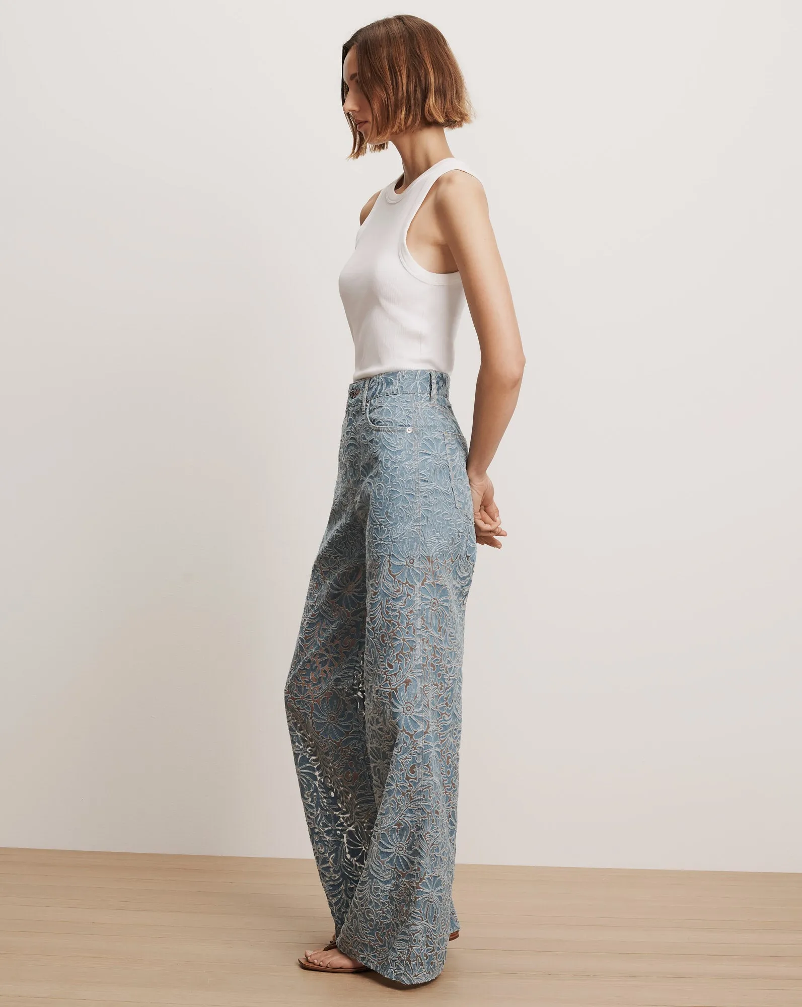 Taylor Burnout Wide-Leg Jean sold by Ulla Johnson product image thumbnail 3