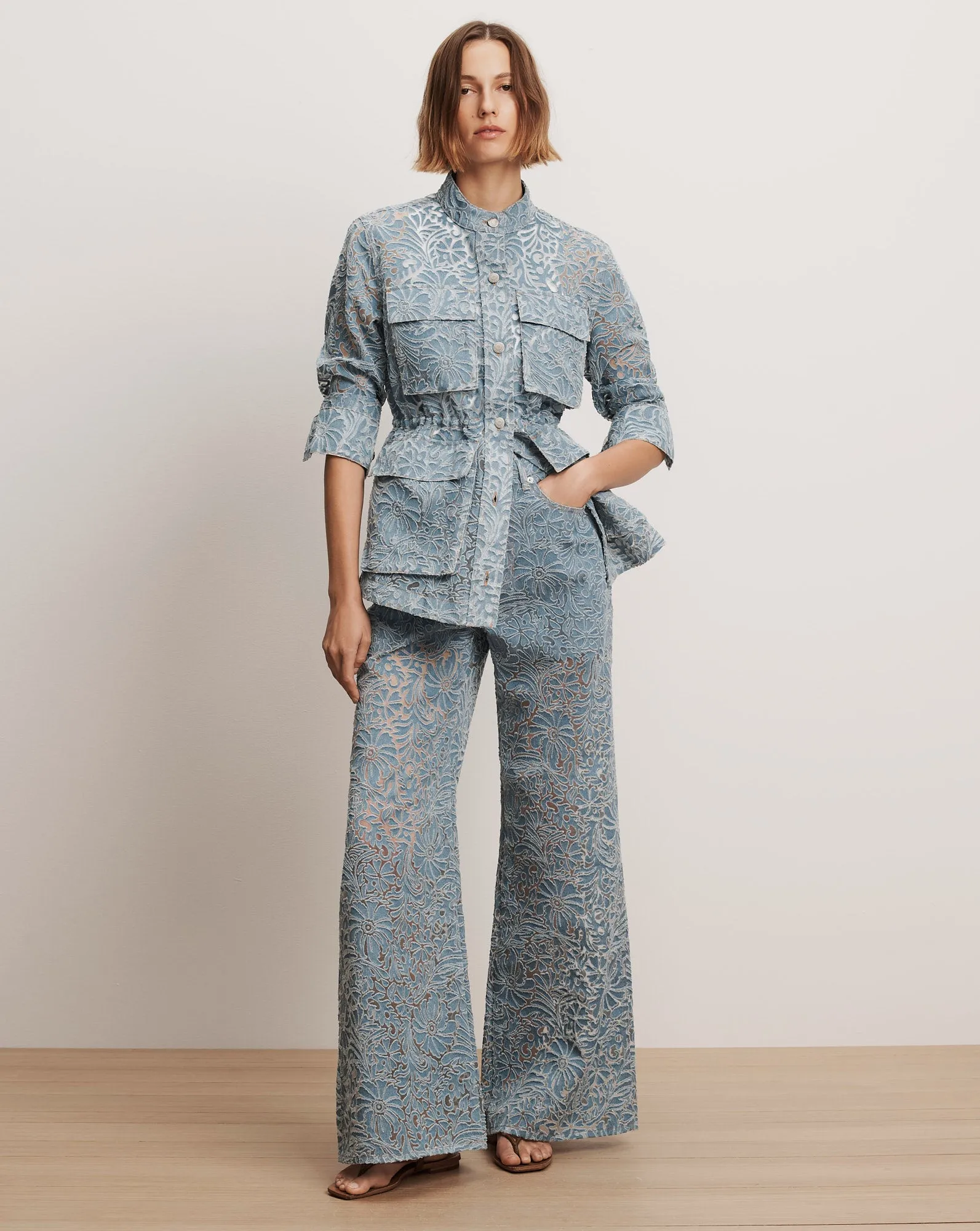 Taylor Burnout Wide-Leg Jean sold by Ulla Johnson product image thumbnail 5