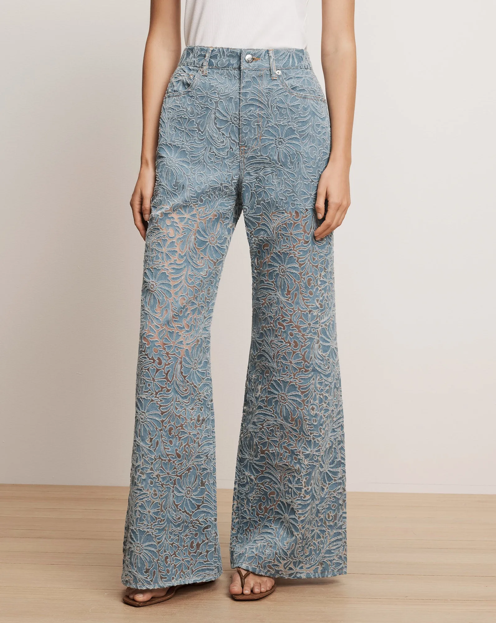 Taylor Burnout Wide-Leg Jean sold by Ulla Johnson product image thumbnail 2