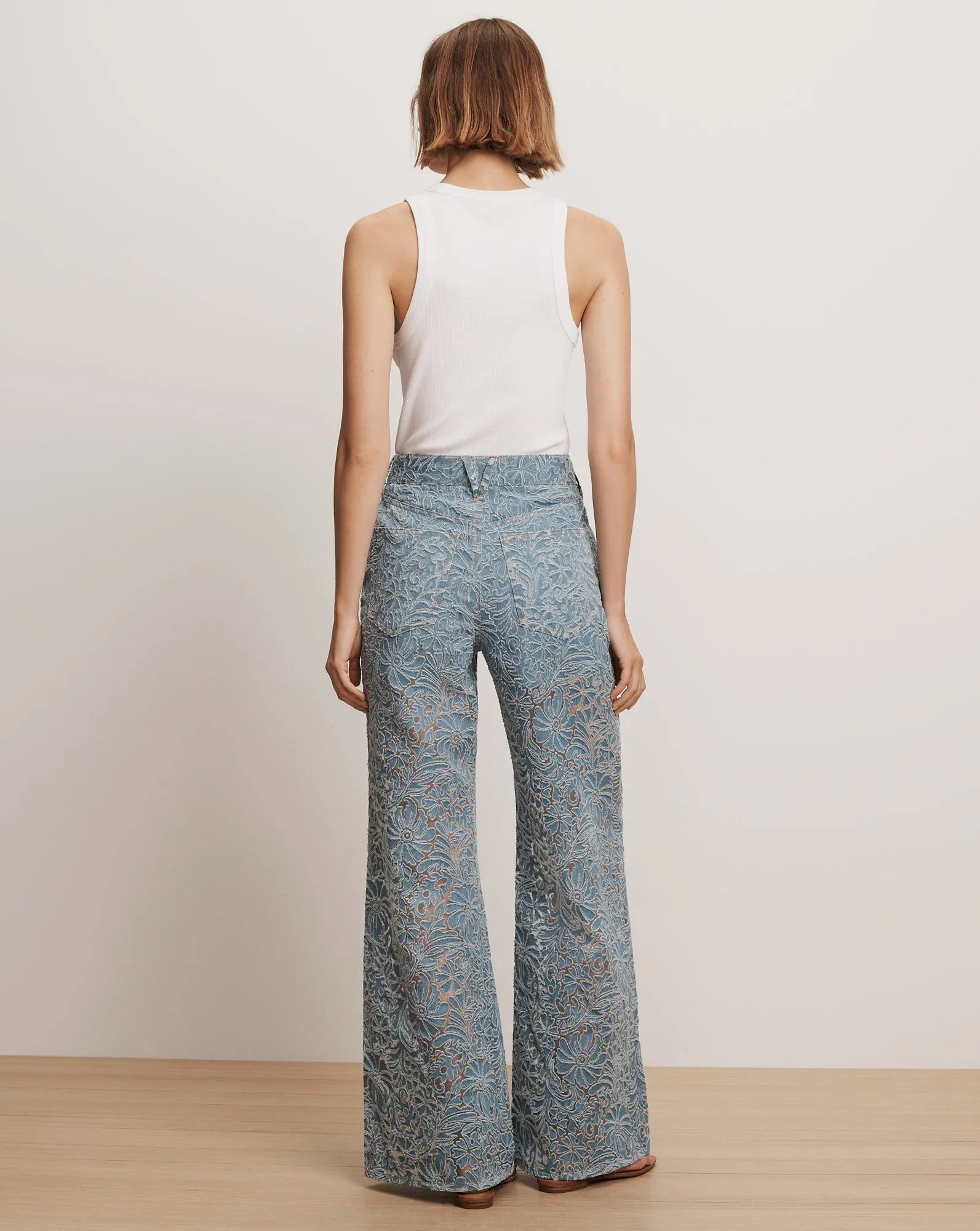 Taylor Burnout Wide-Leg Jean sold by Ulla Johnson product image thumbnail 4