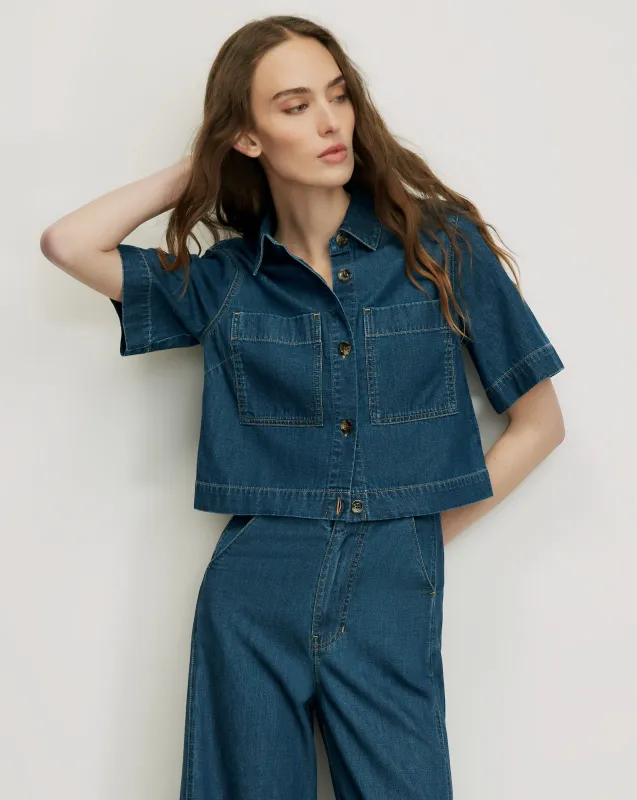 Spruce Button-Down Shirt made by Veronica Beard