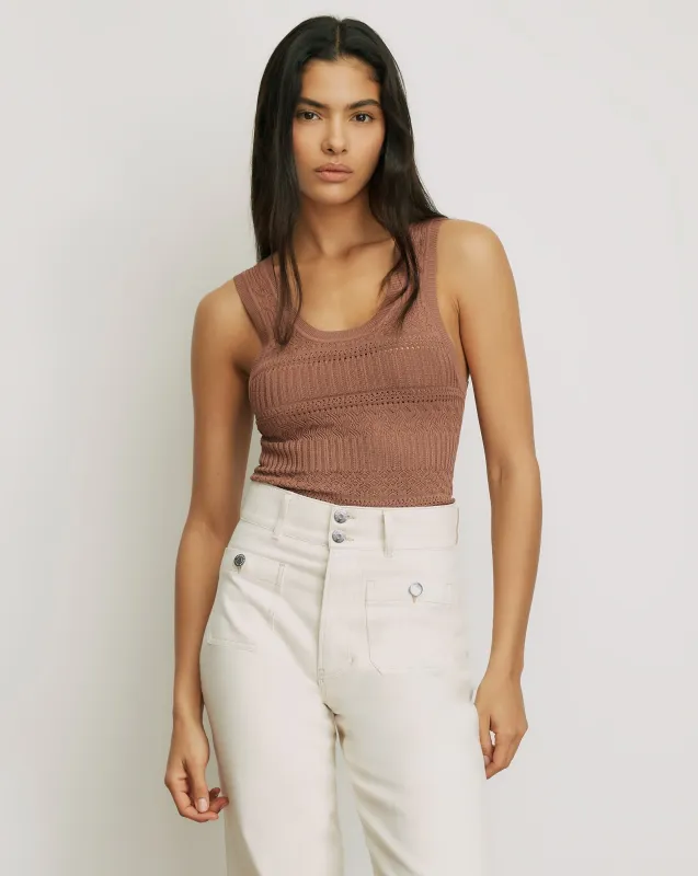 Sandra Knit Tank Top made by Veronica Beard
