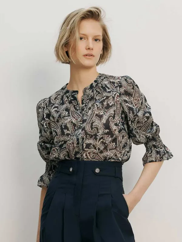 Ashlynn Paisley Blouse made by Veronica Beard