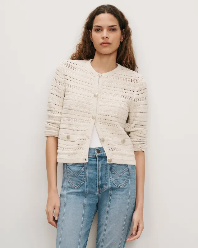 Bellingham Pointelle Cardigan made by Veronica Beard
