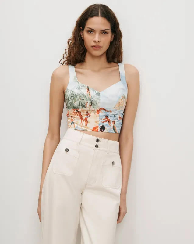 Vonette Printed Tank Top made by Veronica Beard