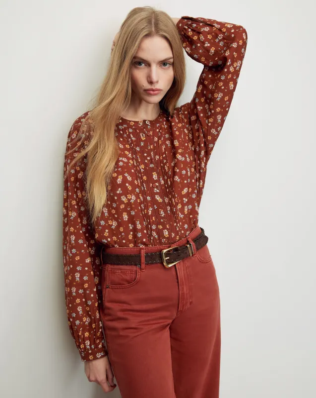 Lollie Floral Button-Down Blouse made by Veronica Beard