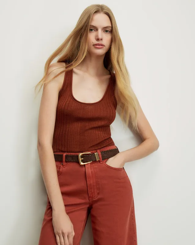 Birke Merino Wool Tank Top made by Veronica Beard
