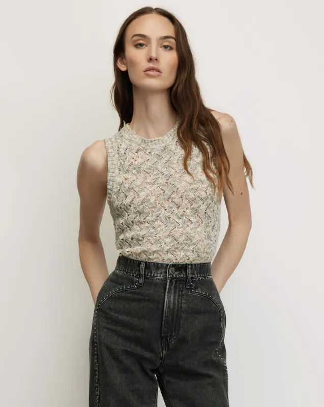 Jerrel Cropped Knit Tank Top made by Veronica Beard