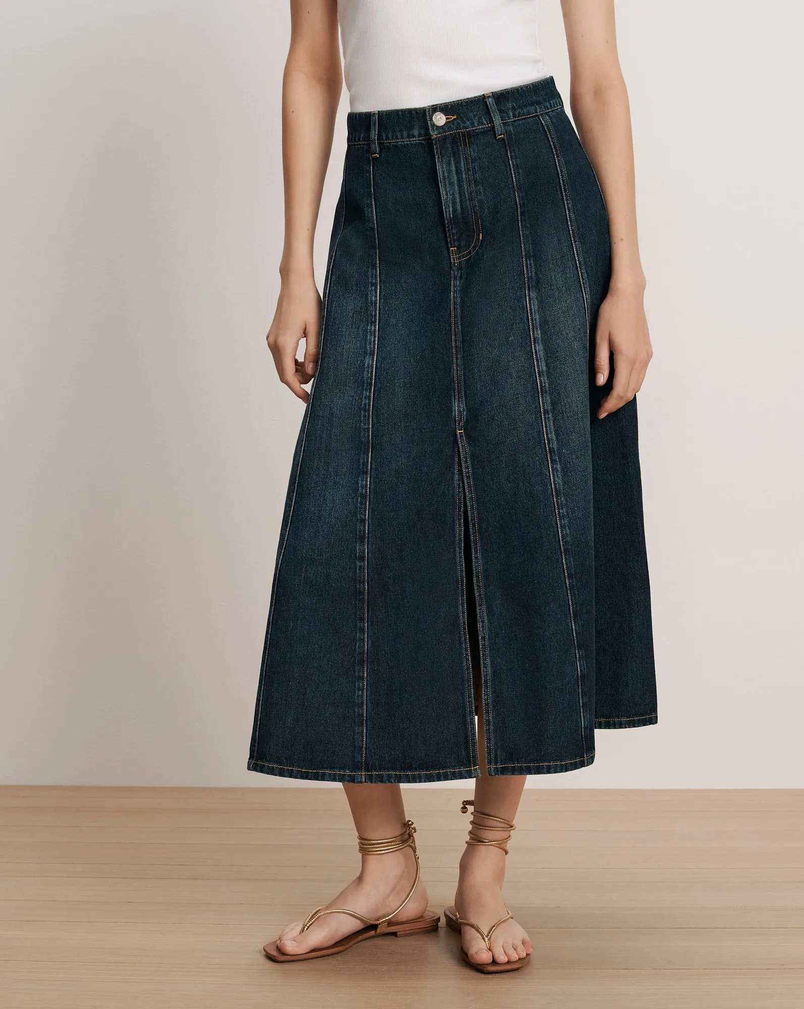 Nasreen Denim Midi Skirt sold by Ulla Johnson product image thumbnail 2