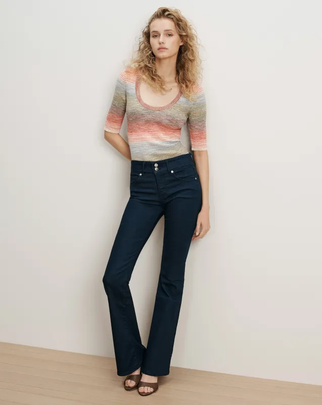 Beverly Mid-Rise Skinny-Flare Jean made by Veronica Beard