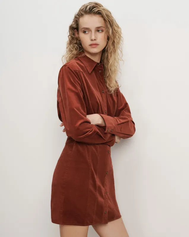 Evren Corduroy Mini Dress made by Veronica Beard