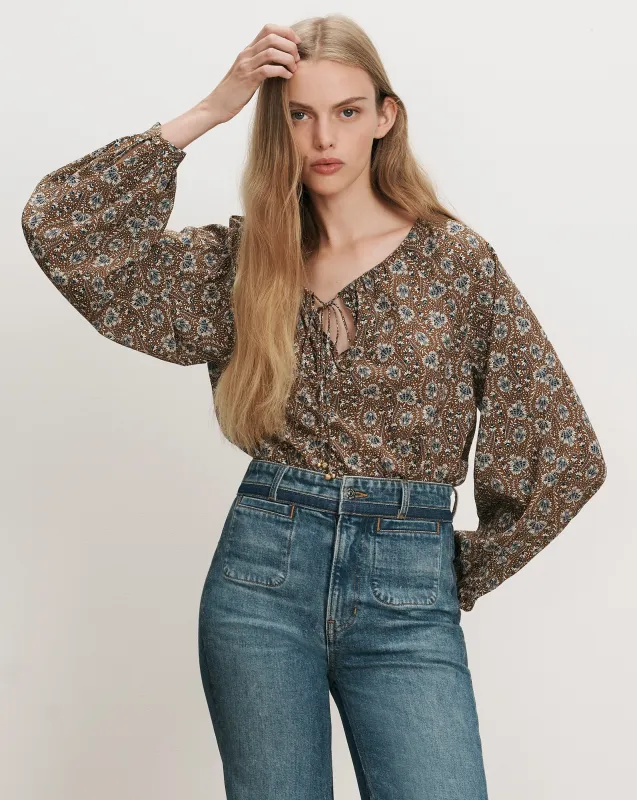Rhosen Floral Blouse made by Veronica Beard
