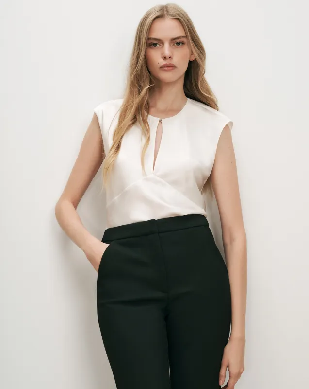 Sparrow Silk-Blend Blouse made by Veronica Beard