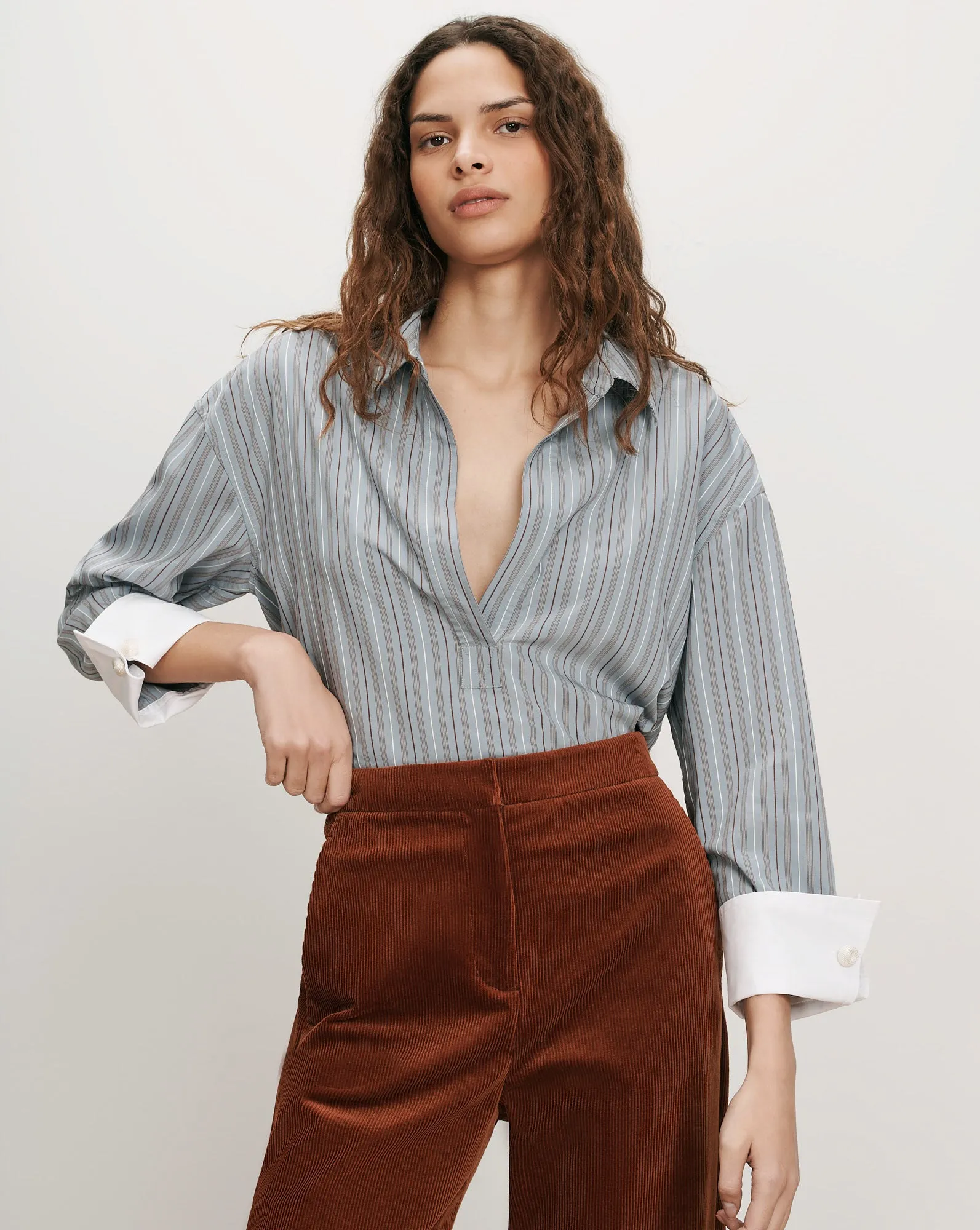 Draymond Striped Shirt sold by Ulla Johnson