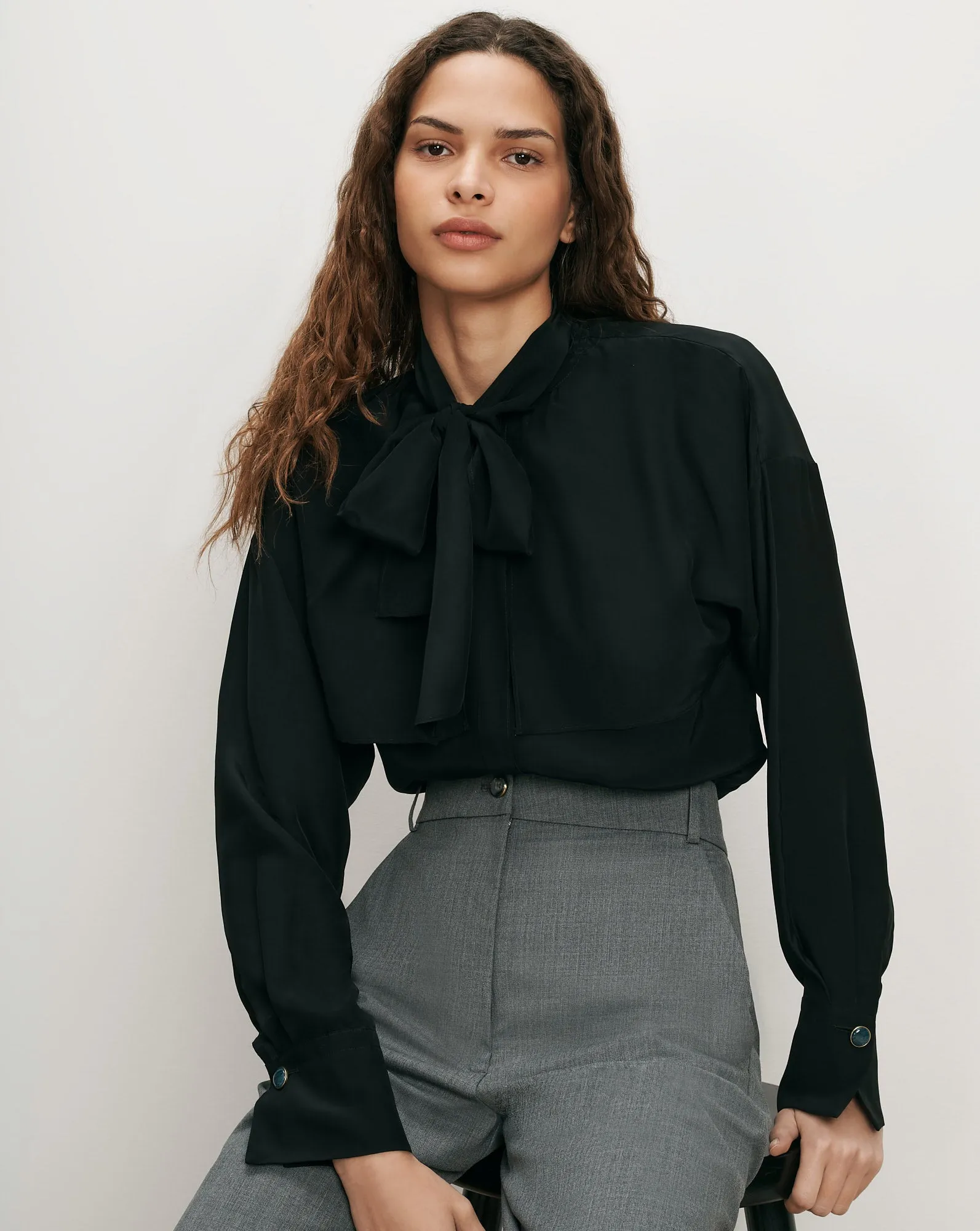 Darlis Scarf-Neck Blouse sold by Ulla Johnson