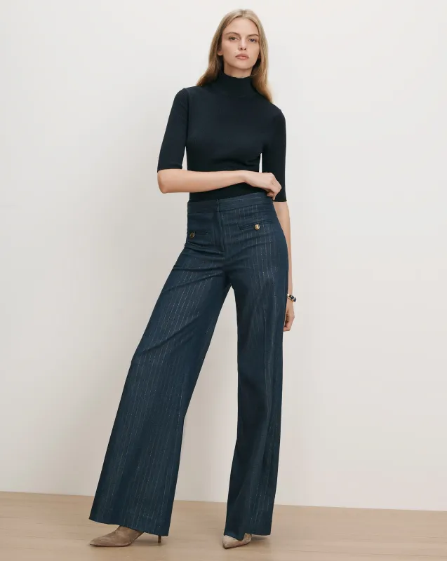 Ledger Wide-Leg Denim Pant made by Veronica Beard
