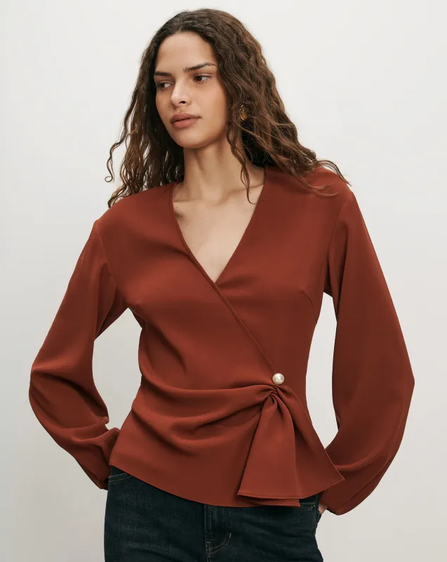 Drew Brooch Blouse made by Veronica Beard