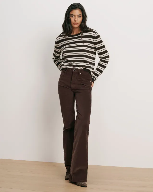 Crosbie Corduroy Slim Wide-Leg Pant made by Veronica Beard