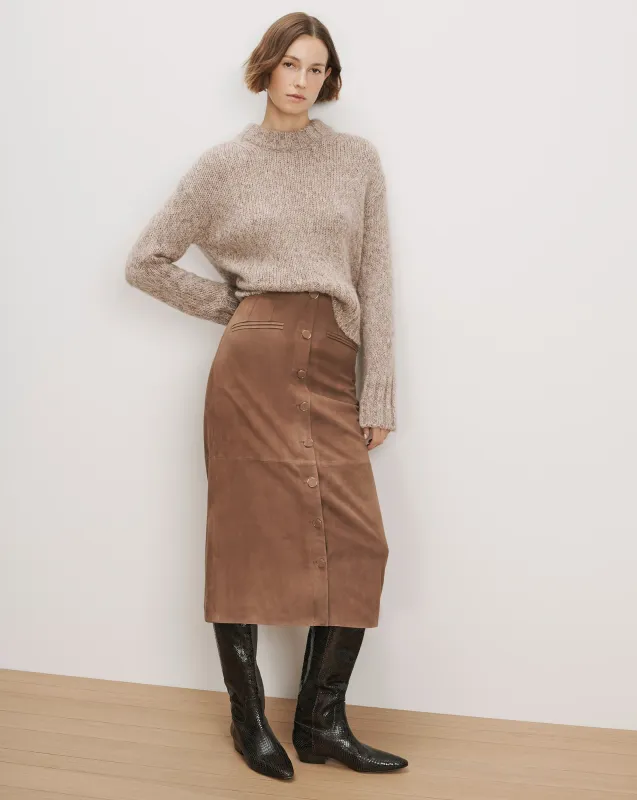 Callisian Suede Midi Skirt made by Veronica Beard