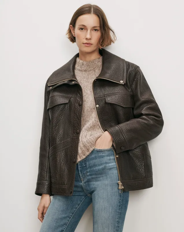 Silversmith Leather Dickey Jacket made by Veronica Beard