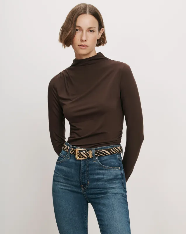 Mylie Mock-Neck Top made by Veronica Beard