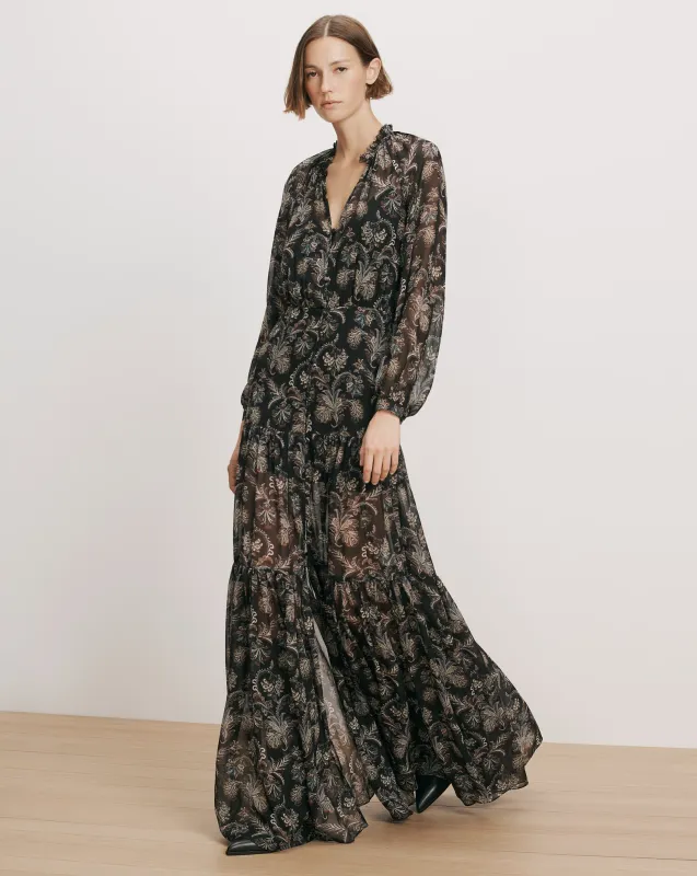 Isra Silk Maxi Dress made by Veronica Beard