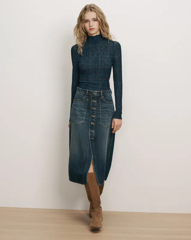 Hathaway Denim Maxi Skirt made by Veronica Beard