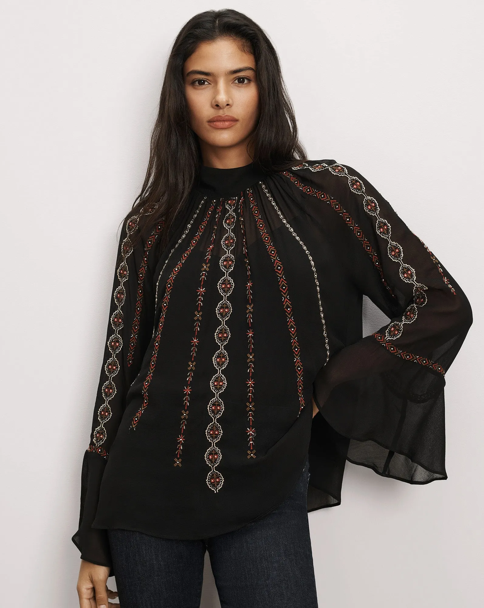 Tairis Embroidered Blouse sold by Ulla Johnson