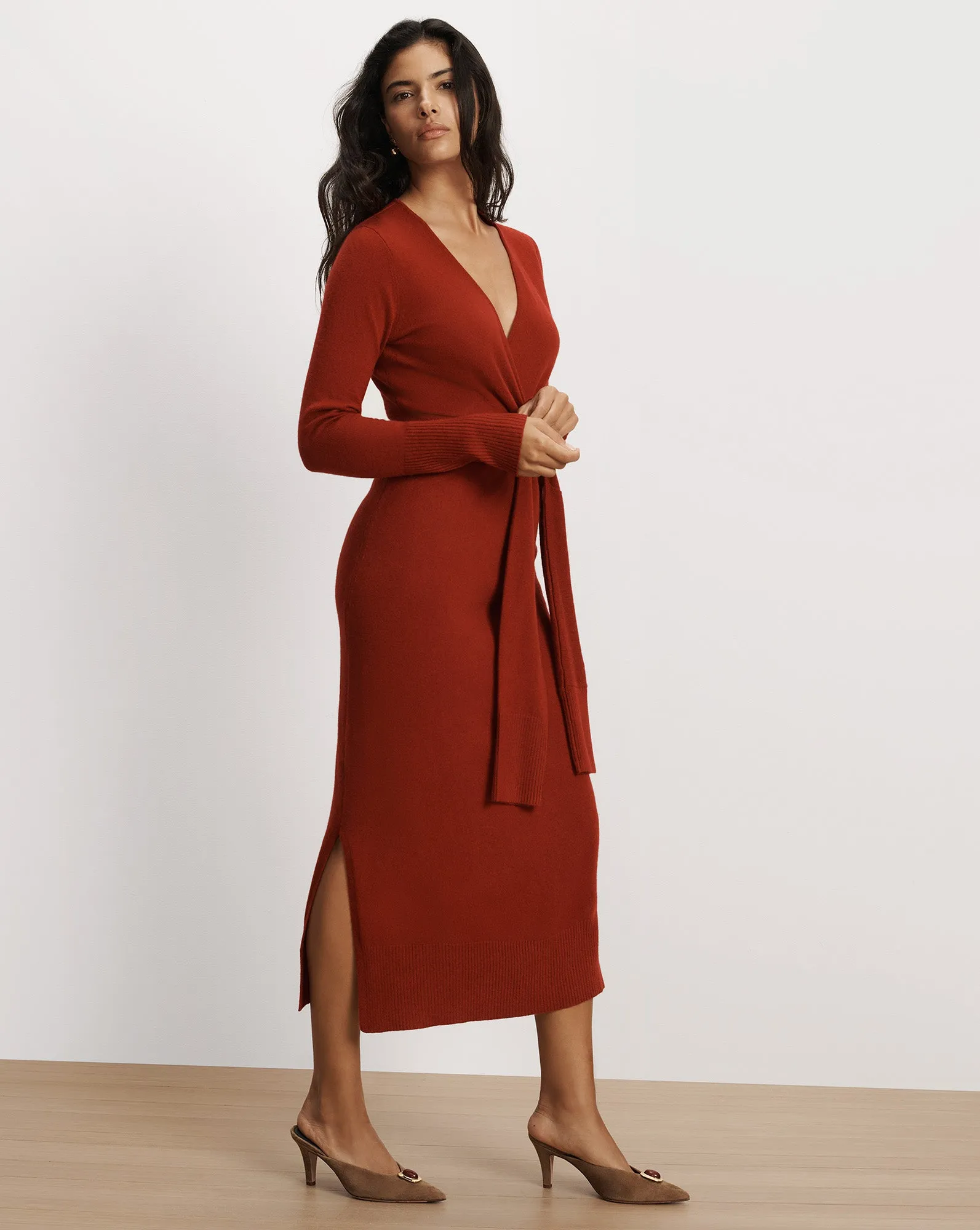 Salomez Wrap Midi Dress sold by Ulla Johnson product image thumbnail 2
