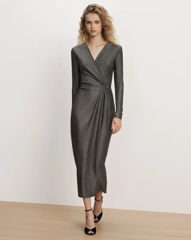 Neomie Metallic Midi Dress made by Veronica Beard