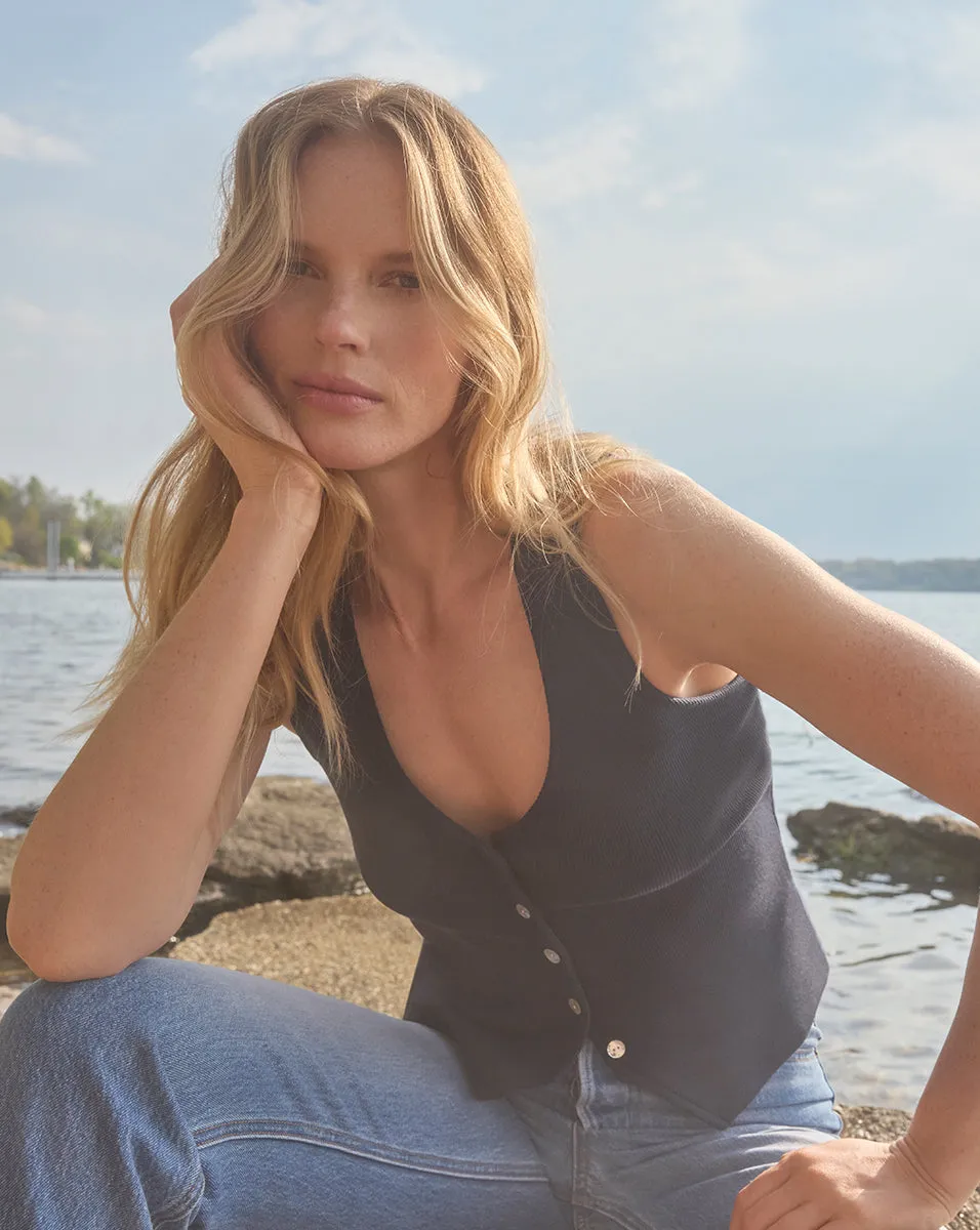 Hoorne Button-Down Tank Top sold by Ulla Johnson product image thumbnail 4