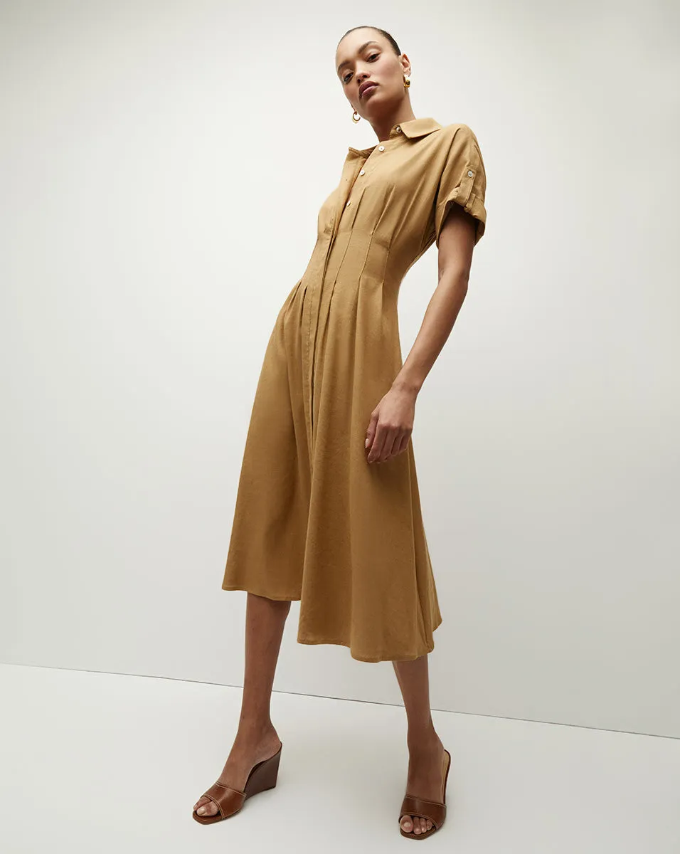 Adavi Stretch-Linen Shirtdress sold by Ulla Johnson product image thumbnail 4