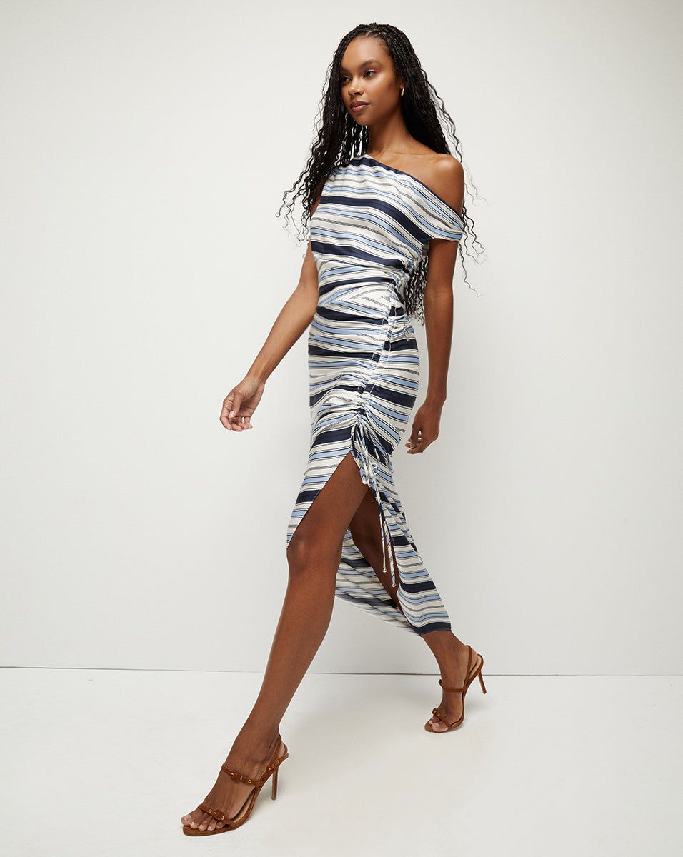 Kadie Striped Stretch-Silk Dress sold by Ulla Johnson