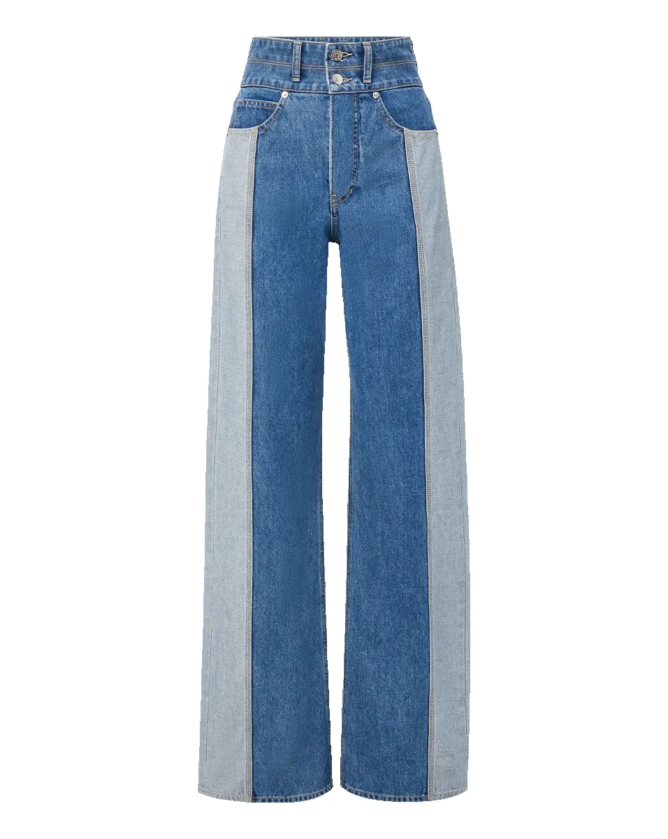 Taylor Two-Tone Wide-Leg Jean sold by Ulla Johnson product image thumbnail 4