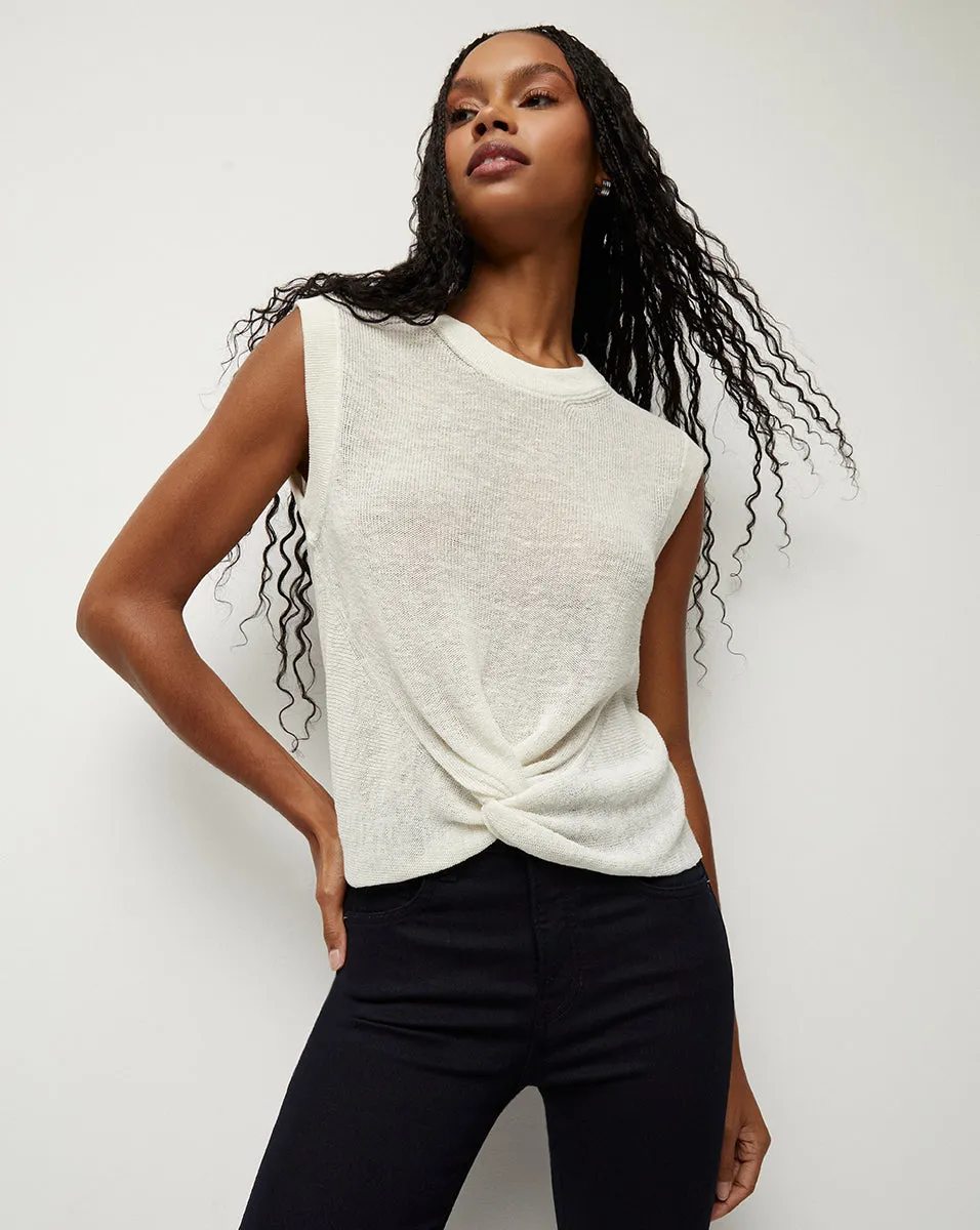 Kellen Twist-Front Sweater sold by Ulla Johnson