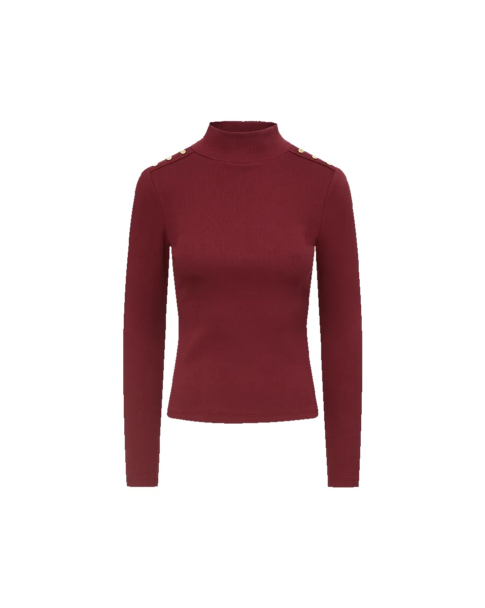 Nate Mockneck Top With Buttons sold by Ulla Johnson product image thumbnail 5