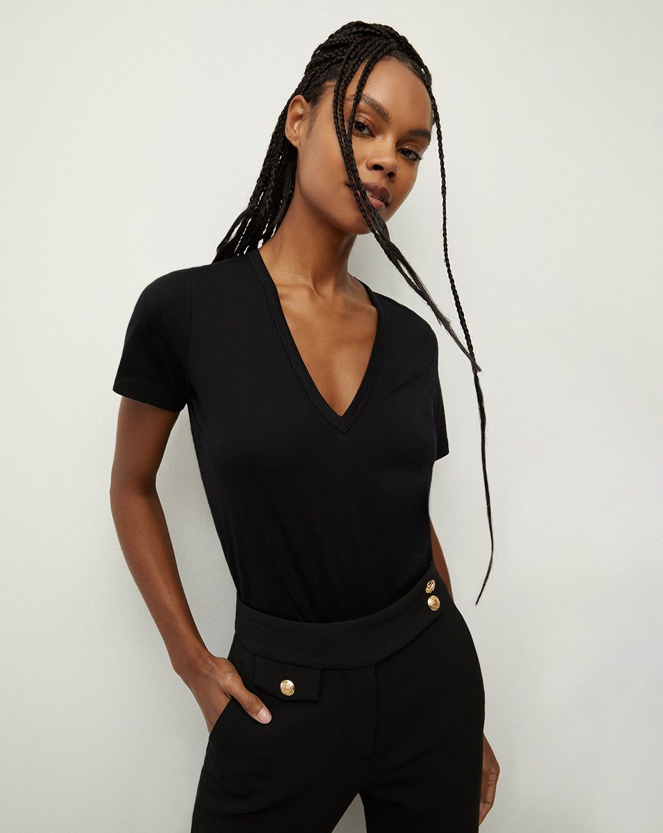 Cindy V-Neck Tee sold by Ulla Johnson