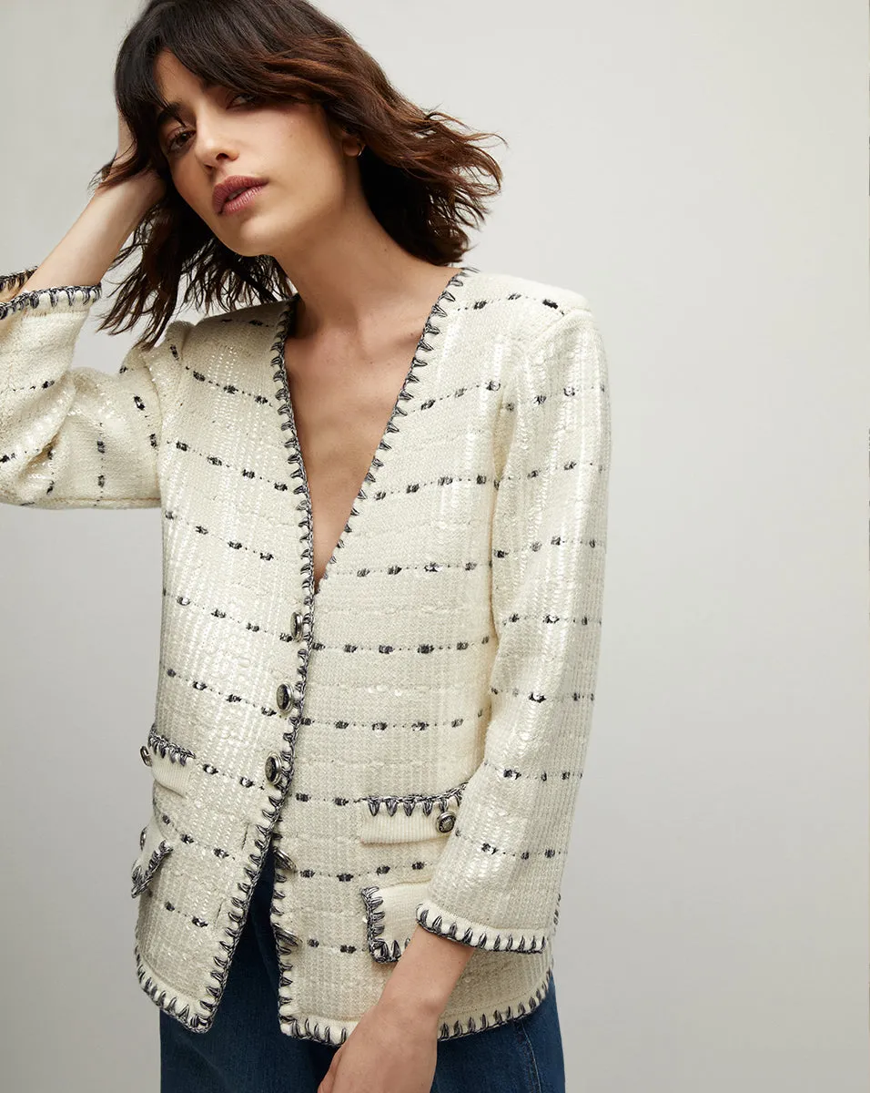 Ceriani Sequined Knit Jacket sold by Ulla Johnson