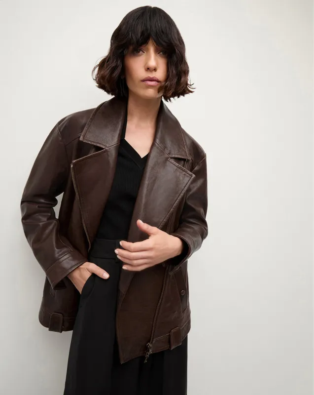 Thandie Leather Dickey Jacket sold by Ulla Johnson
