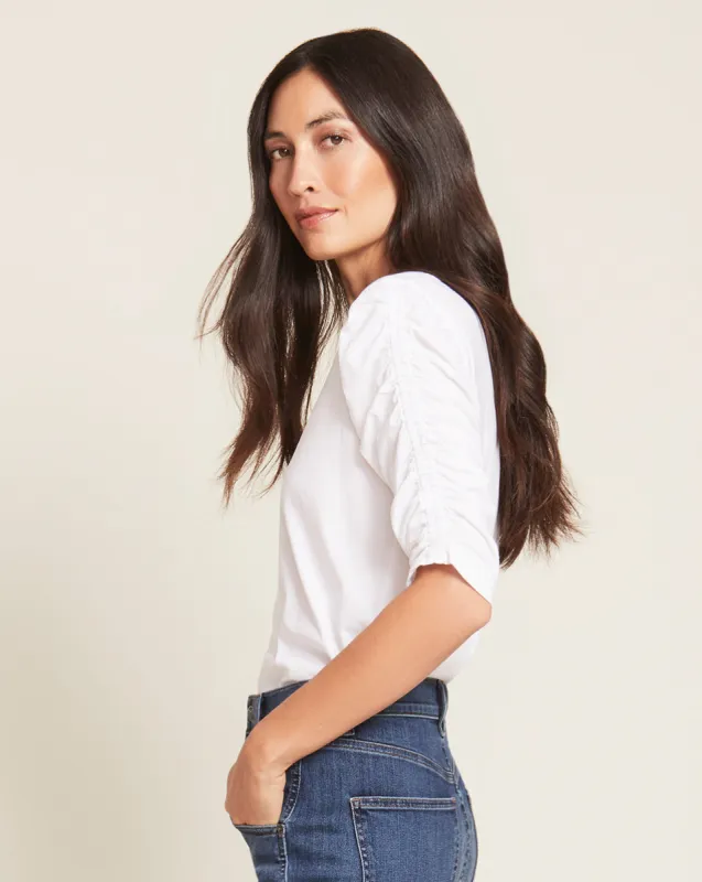 Waldorf Ruched-Sleeve T-Shirt sold by Ulla Johnson