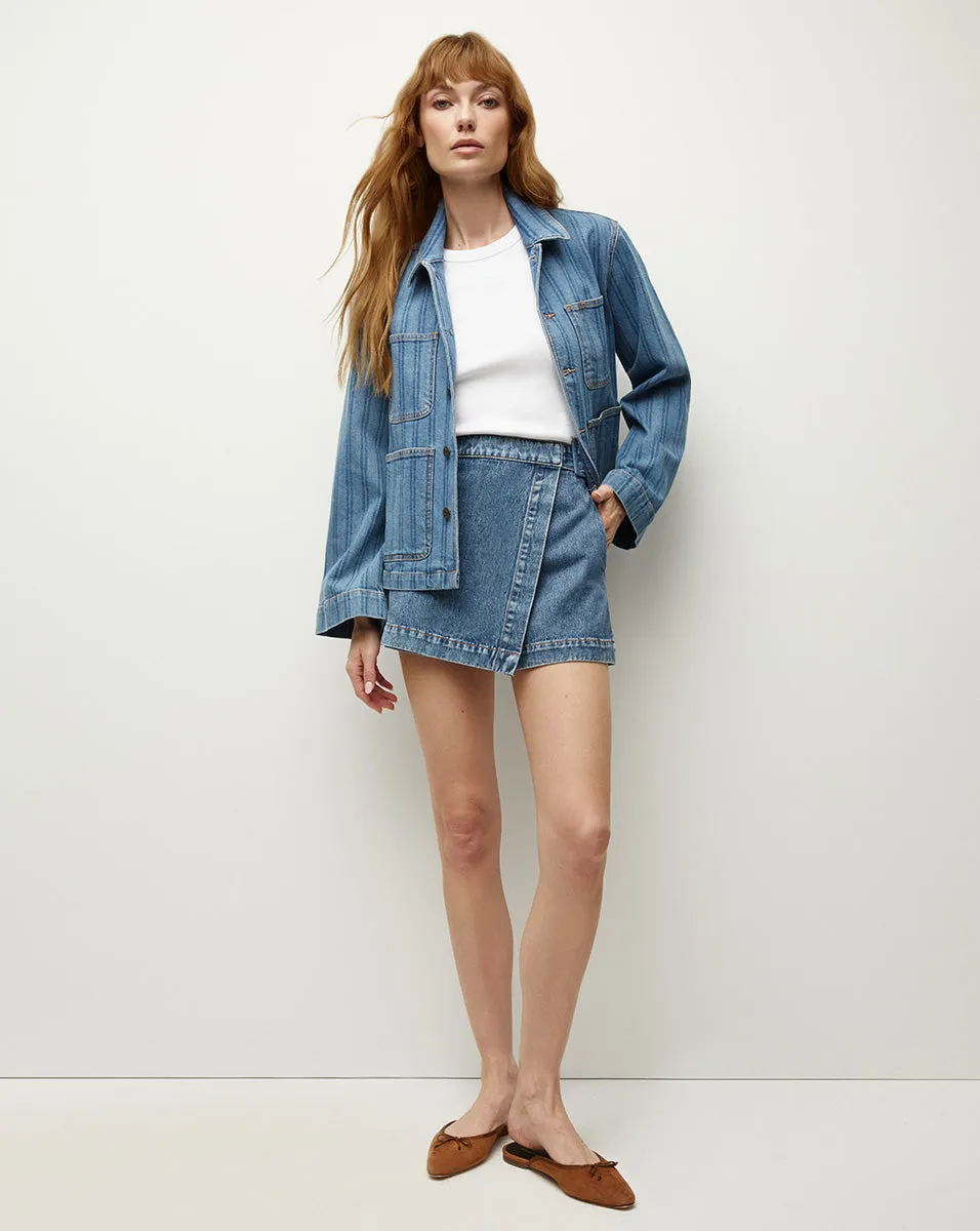 Dahl Striped Denim Chore Jacket sold by Ulla Johnson
