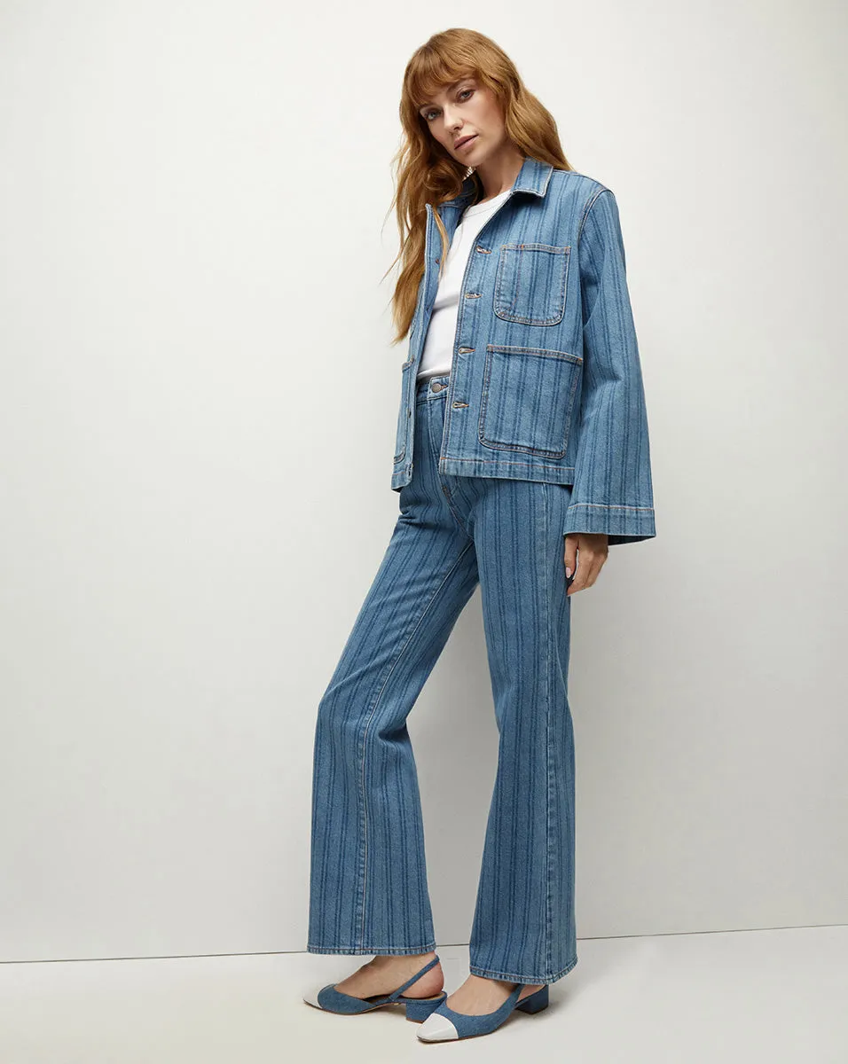 Dahl Striped Denim Chore Jacket sold by Ulla Johnson product image thumbnail 5
