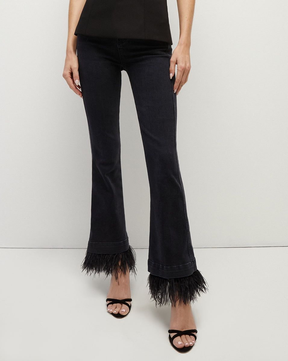 Carson Kick-Flare Jean | Feather Trim sold by Ulla Johnson product image thumbnail 2